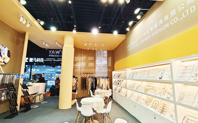 紡織面料展臺布置